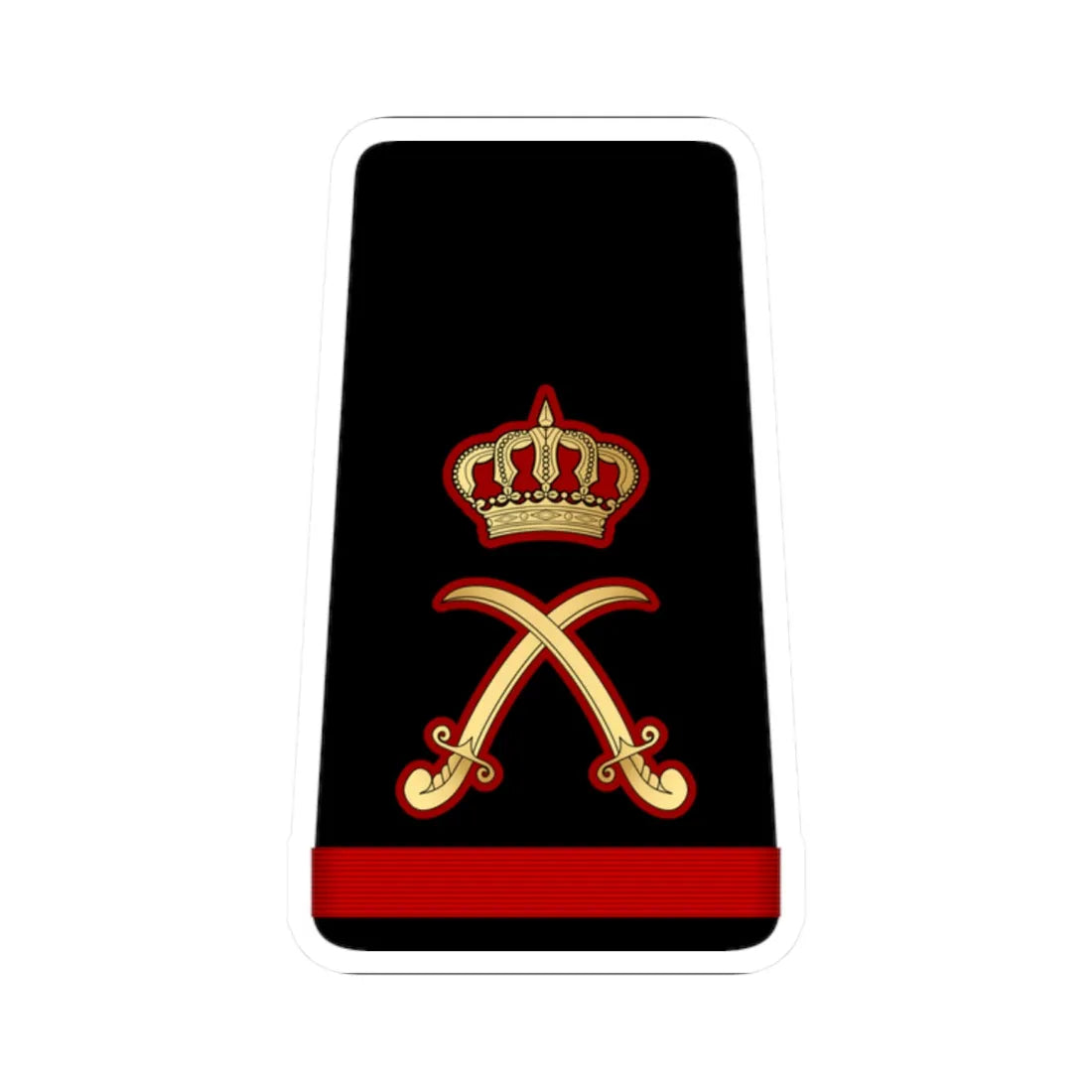 14. KNF MG (Kuwait) (Military Rank) STICKER Vinyl Kiss-Cut Decal 2 Inch White - The Sticker Space
