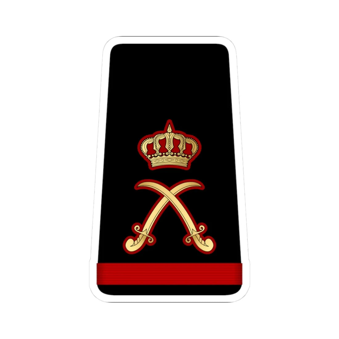 14. KNF MG (Kuwait) (Military Rank) STICKER Vinyl Kiss-Cut Decal 3 Inch White - The Sticker Space