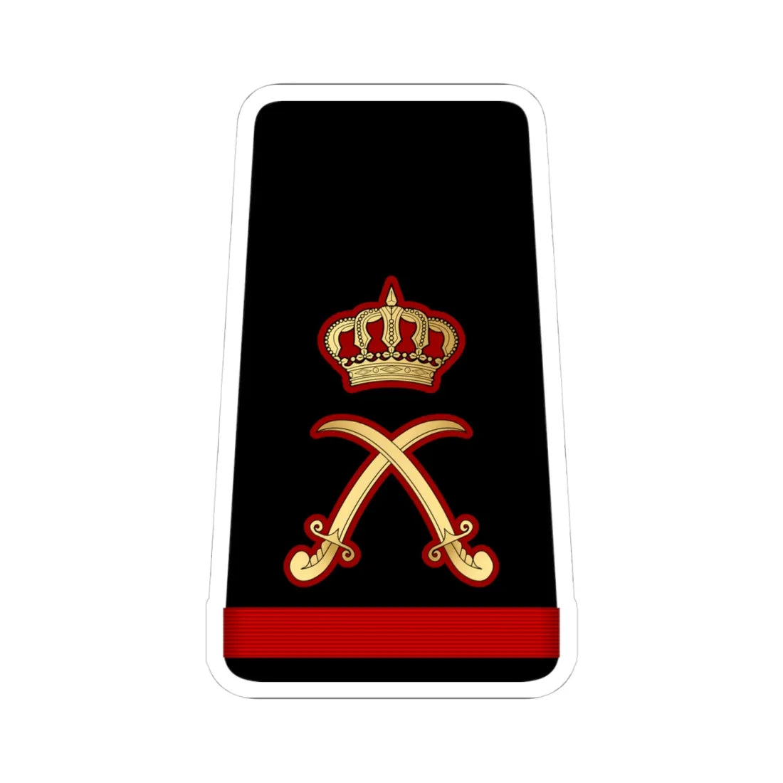14. KNF MG (Kuwait) (Military Rank) STICKER Vinyl Kiss-Cut Decal 4 Inch White - The Sticker Space