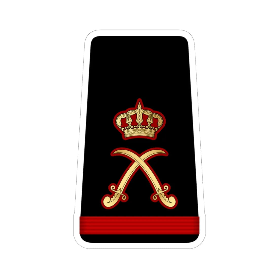 14. KNF MG (Kuwait) (Military Rank) STICKER Vinyl Kiss-Cut Decal 6 Inch White - The Sticker Space
