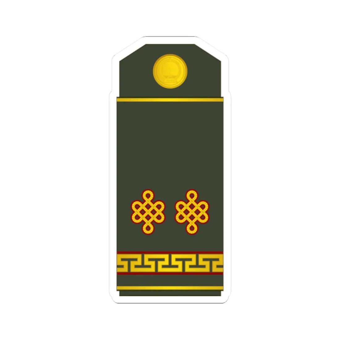 14 Mongolian Army LTC (Mongolia) (Military Rank) STICKER Vinyl Kiss-Cut Decal 2 Inch White - The Sticker Space