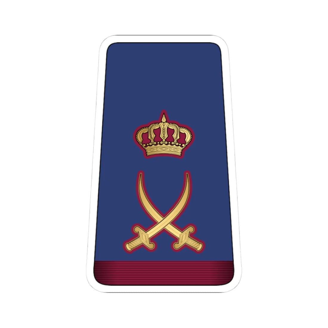 14. QEAF MG (Qatar) (Military Rank) STICKER Vinyl Kiss-Cut Decal 3 Inch White - The Sticker Space