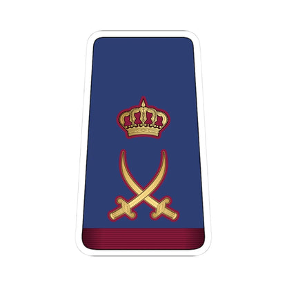 14. QEAF MG (Qatar) (Military Rank) STICKER Vinyl Kiss-Cut Decal 3 Inch White - The Sticker Space
