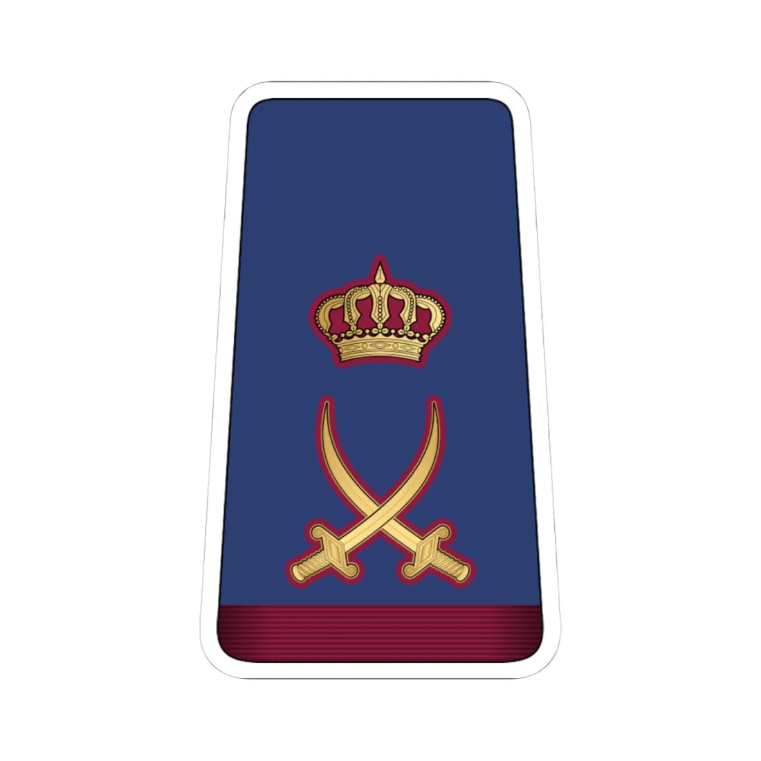 14. QEAF MG (Qatar) (Military Rank) STICKER Vinyl Kiss-Cut Decal 4 Inch White - The Sticker Space
