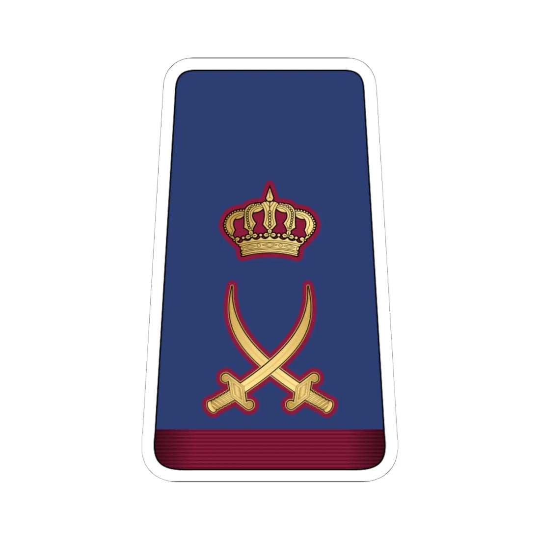 14. QEAF MG (Qatar) (Military Rank) STICKER Vinyl Kiss-Cut Decal 6 Inch White - The Sticker Space