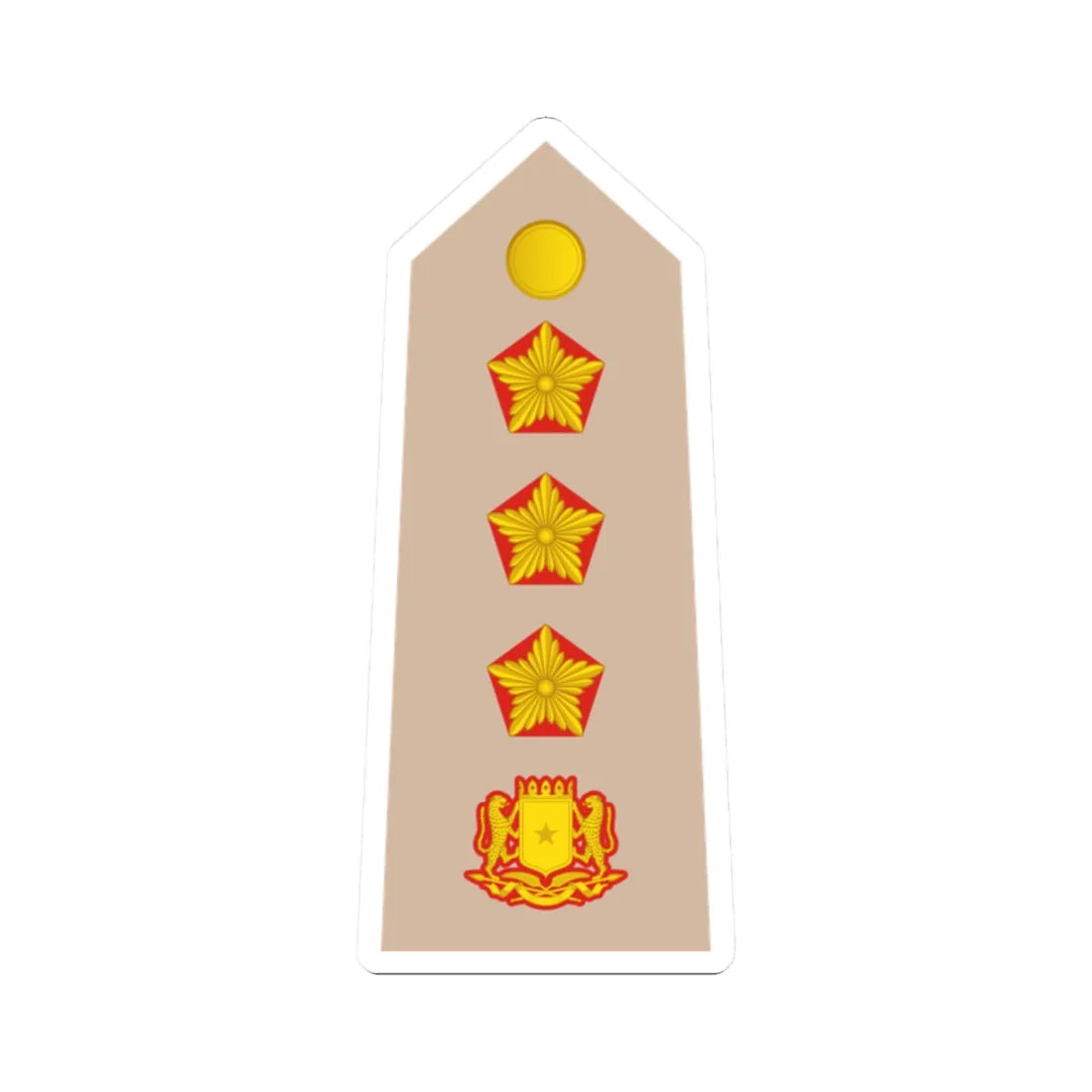 14 Somali Army BG (Mali) (Military Rank) STICKER Vinyl Kiss-Cut Decal 2 Inch White - The Sticker Space