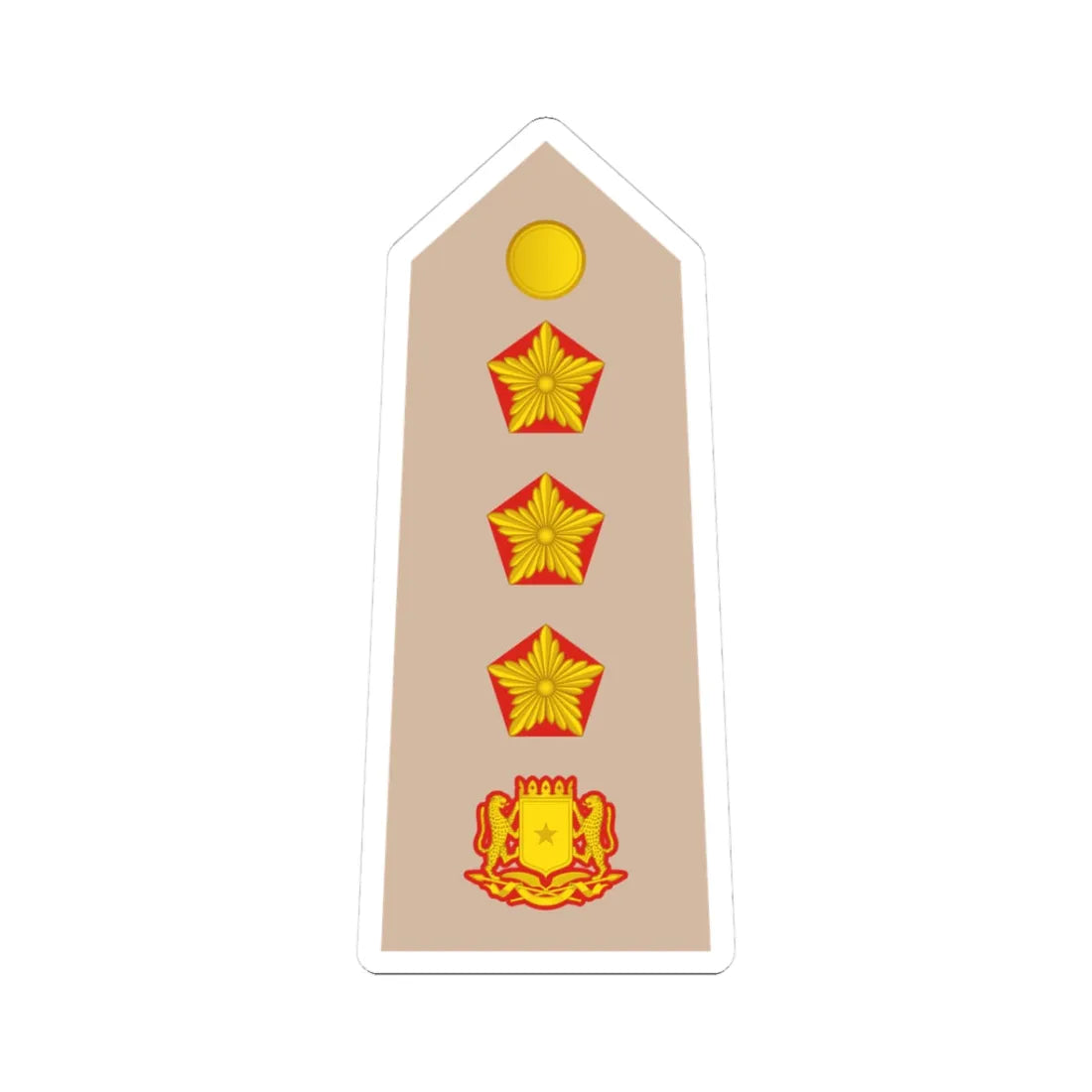 14 Somali Army BG (Mali) (Military Rank) STICKER Vinyl Kiss-Cut Decal 3 Inch White - The Sticker Space
