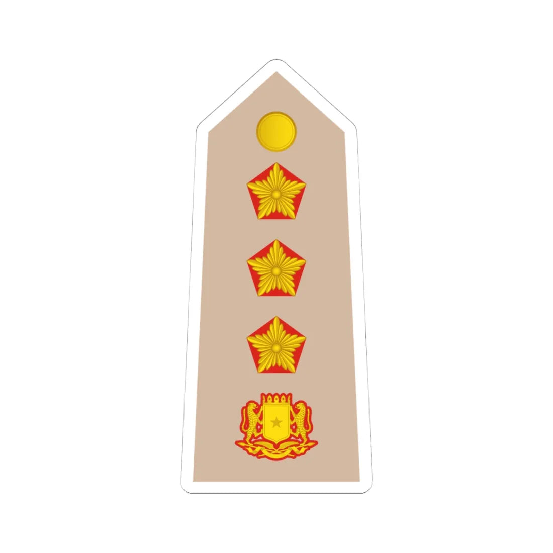 14 Somali Army BG (Mali) (Military Rank) STICKER Vinyl Kiss-Cut Decal 4 Inch White - The Sticker Space