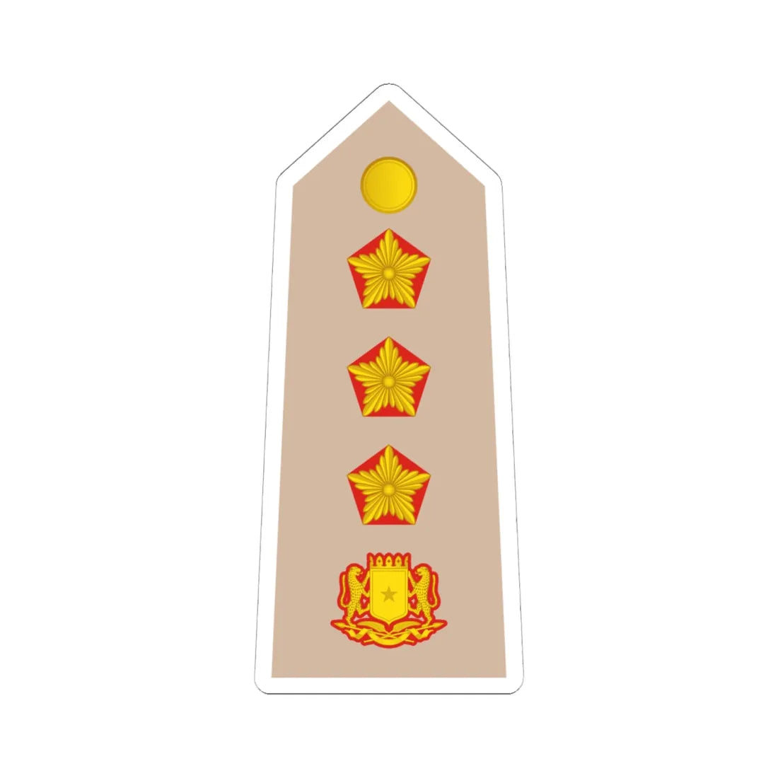 14 Somali Army BG (Mali) (Military Rank) STICKER Vinyl Kiss-Cut Decal 6 Inch White - The Sticker Space