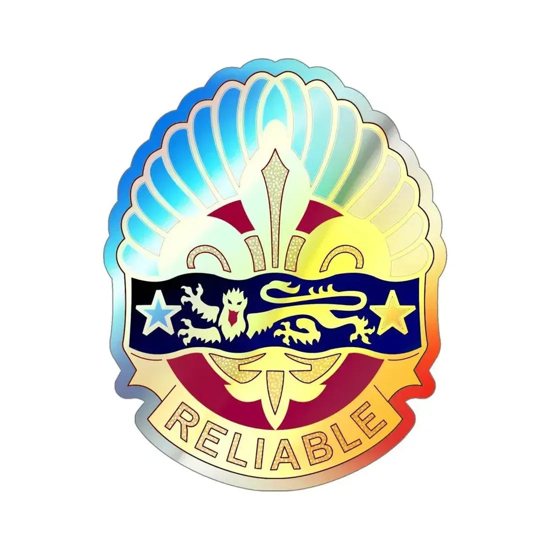 14 Transportation Battalion (U.S. Army) Holographic STICKER Die-Cut Vinyl Decal 5 Inch Holographic - The Sticker Space