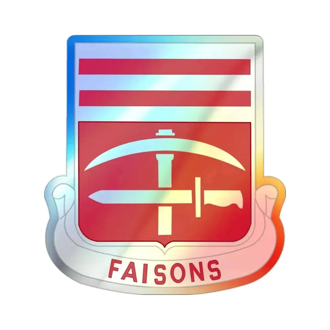 140 Engineer Battalion (U.S. Army) Holographic STICKER Die-Cut Vinyl Decal 2 Inch Holographic - The Sticker Space