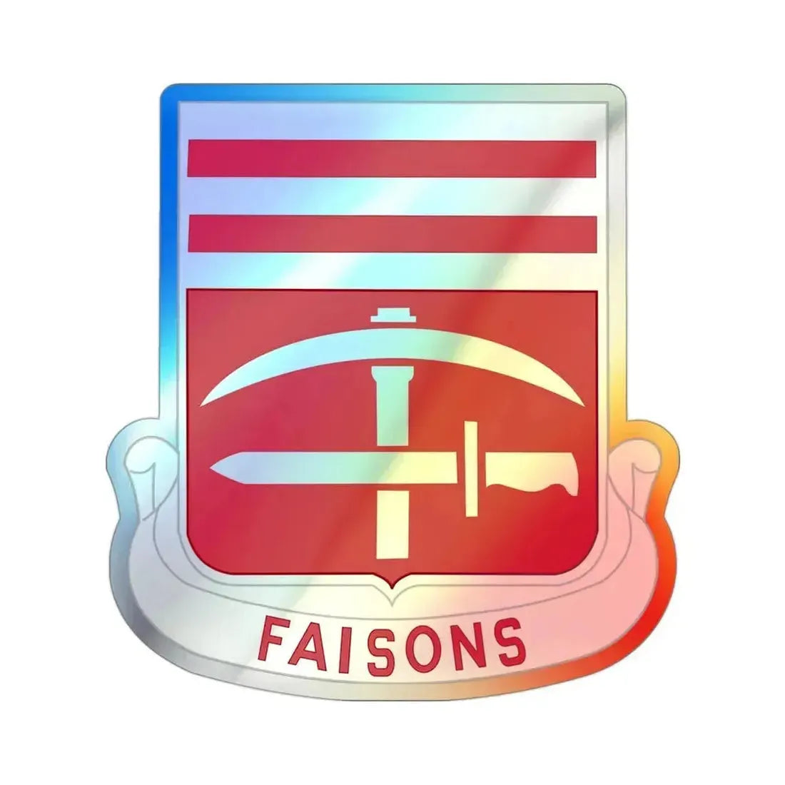 140 Engineer Battalion (U.S. Army) Holographic STICKER Die-Cut Vinyl Decal 3 Inch Holographic - The Sticker Space