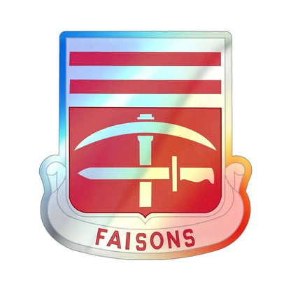 140 Engineer Battalion (U.S. Army) Holographic STICKER Die-Cut Vinyl Decal - The Sticker Space