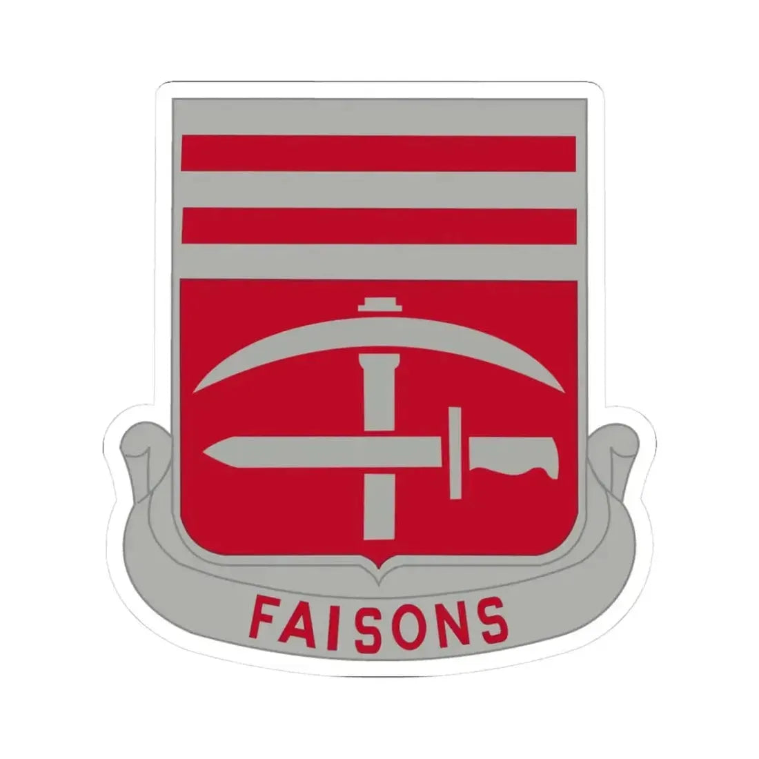 140 Engineer Battalion (U.S. Army) STICKER Vinyl Kiss-Cut Decal 3 Inch White - The Sticker Space