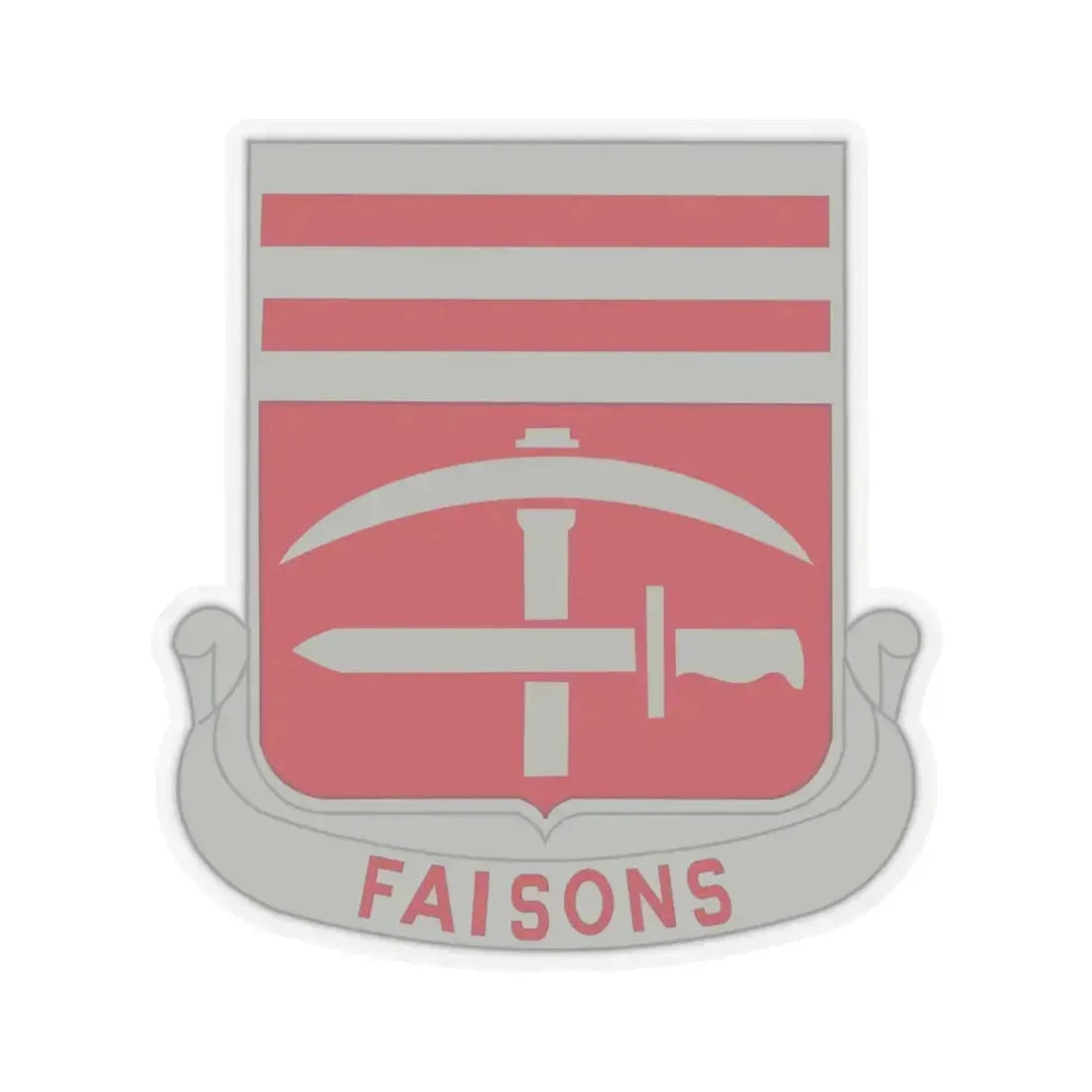 140 Engineer Battalion (U.S. Army) STICKER Vinyl Kiss-Cut Decal 4 Inch Transparent - The Sticker Space