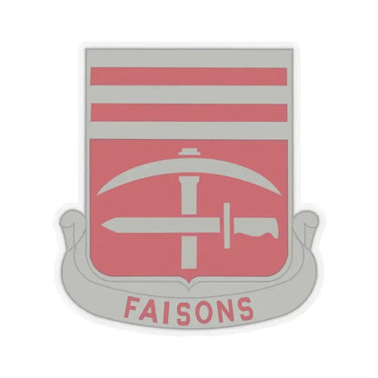 140 Engineer Battalion (U.S. Army) STICKER Vinyl Kiss-Cut Decal 4 Inch Transparent - The Sticker Space