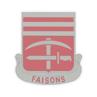 140 Engineer Battalion (U.S. Army) STICKER Vinyl Kiss-Cut Decal 6 Inch Transparent - The Sticker Space