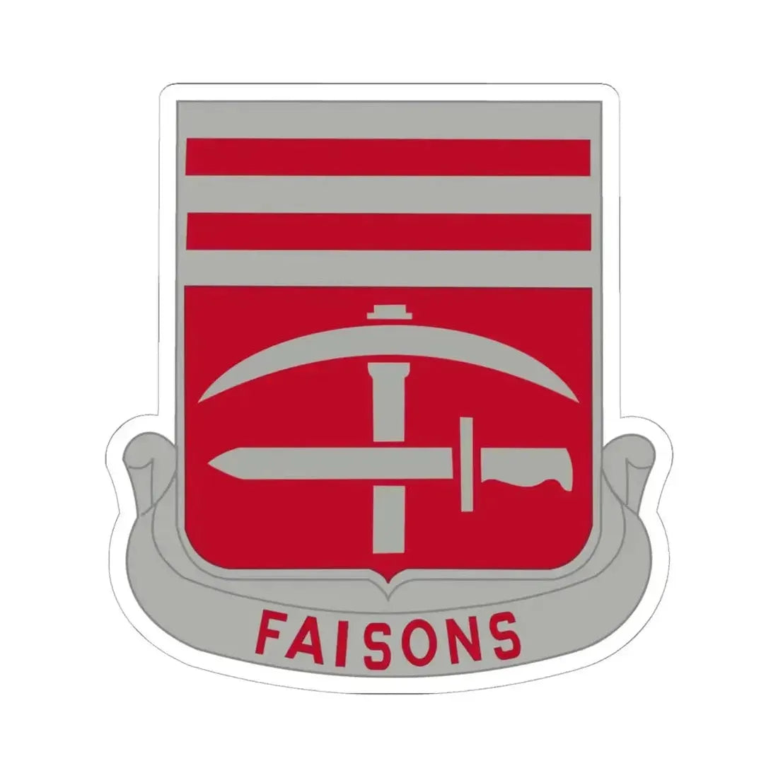 140 Engineer Battalion (U.S. Army) STICKER Vinyl Kiss-Cut Decal 6 Inch White - The Sticker Space