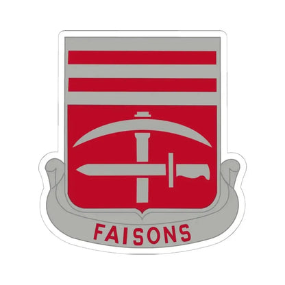 140 Engineer Battalion (U.S. Army) STICKER Vinyl Kiss-Cut Decal 6 Inch White - The Sticker Space