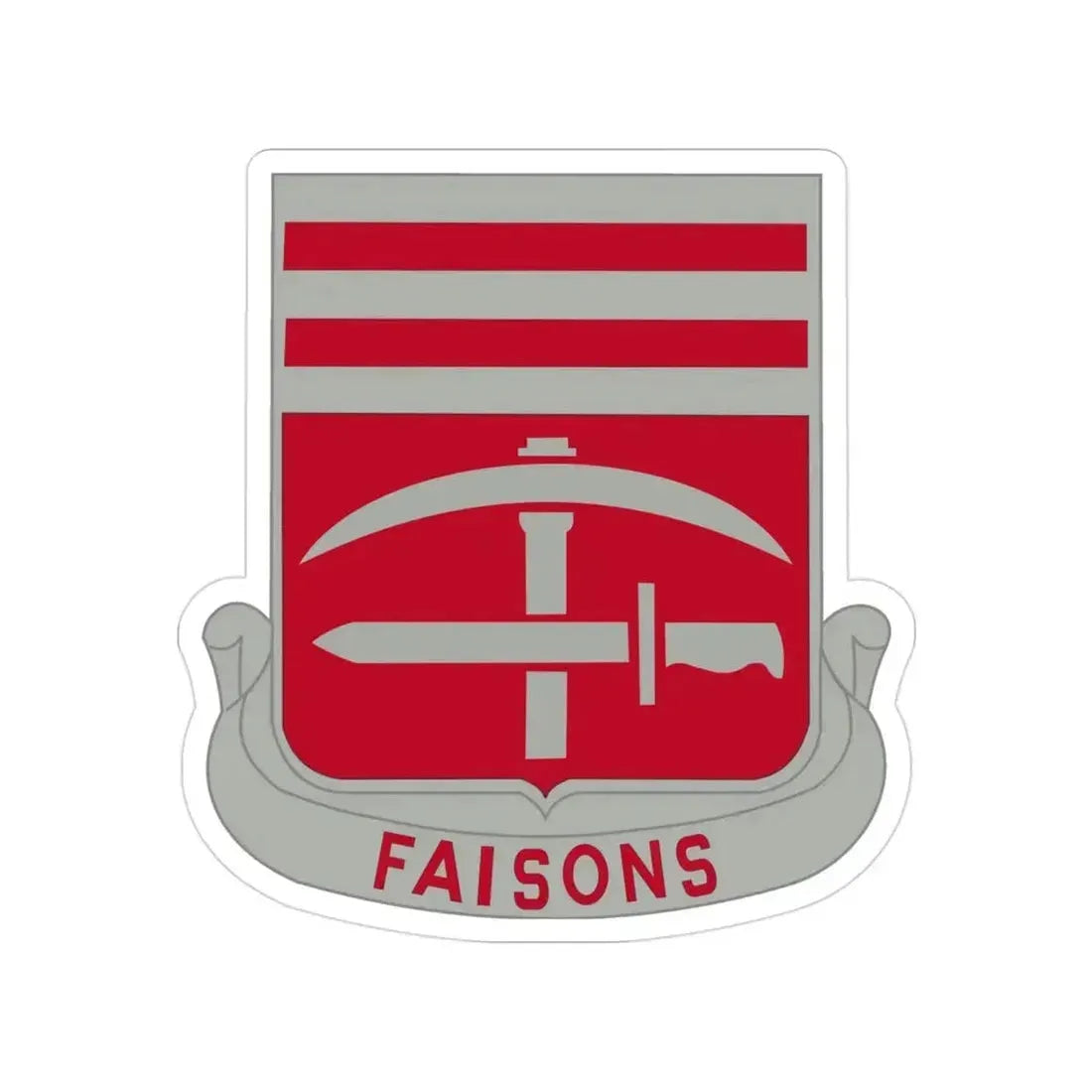 140 Engineer Battalion (U.S. Army) Transparent STICKER Die-Cut Vinyl Decal 3 Inch - The Sticker Space