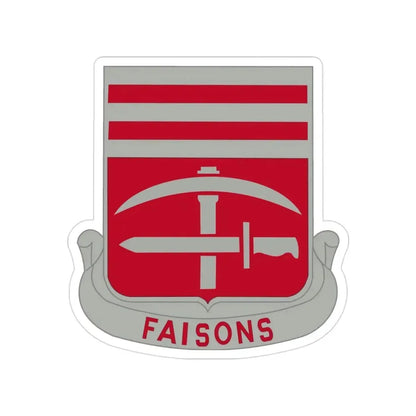 140 Engineer Battalion (U.S. Army) Transparent STICKER Die-Cut Vinyl Decal 3 Inch - The Sticker Space