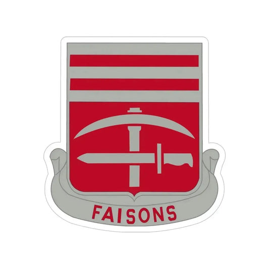 140 Engineer Battalion (U.S. Army) Transparent STICKER Die-Cut Vinyl Decal 6 Inch - The Sticker Space