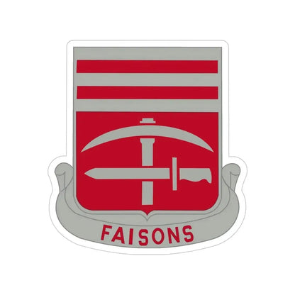 140 Engineer Battalion (U.S. Army) Transparent STICKER Die-Cut Vinyl Decal - The Sticker Space