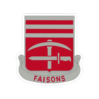 140 Engineer Battalion (U.S. Army) Transparent STICKER Die-Cut Vinyl Decal - The Sticker Space