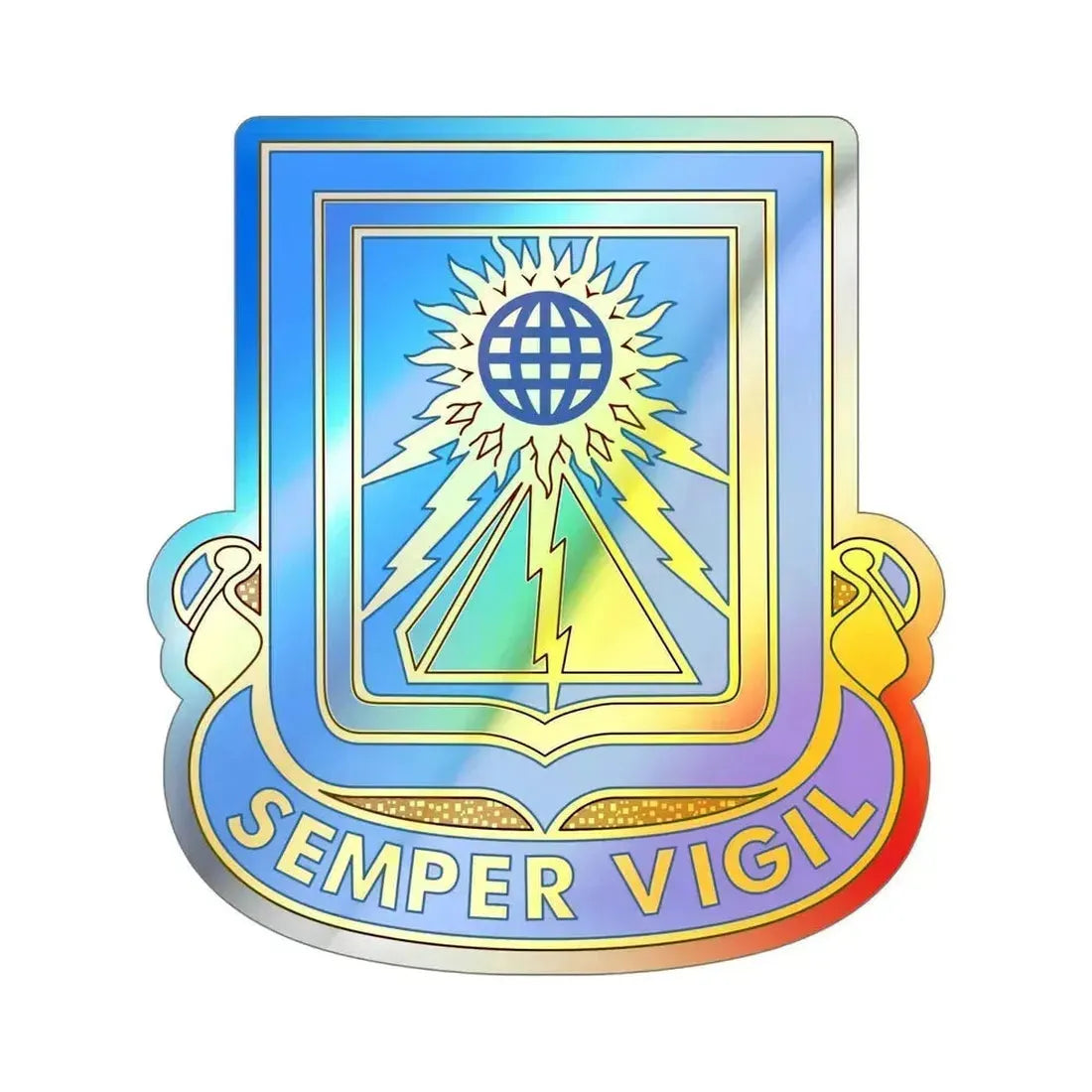 140 Military Intelligence Battalion (U.S. Army) Holographic STICKER Die-Cut Vinyl Decal 6 Inch Holographic - The Sticker Space