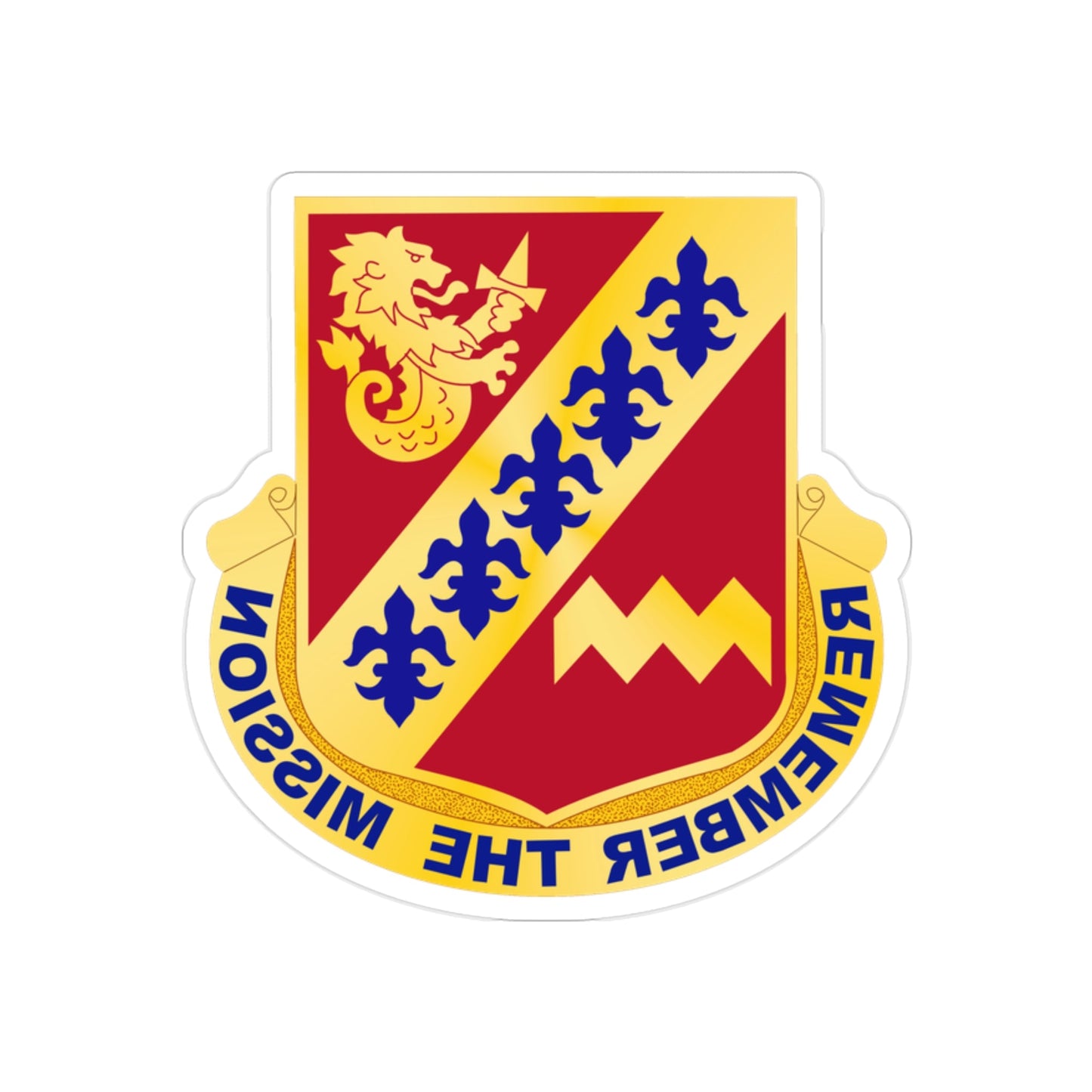 140 Signal Battalion (U.S. Army) REVERSE PRINT Transparent STICKER-2" × 2"-The Sticker Space