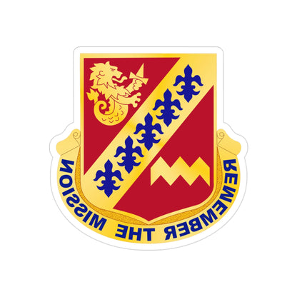 140 Signal Battalion (U.S. Army) REVERSE PRINT Transparent STICKER-3" × 3"-The Sticker Space