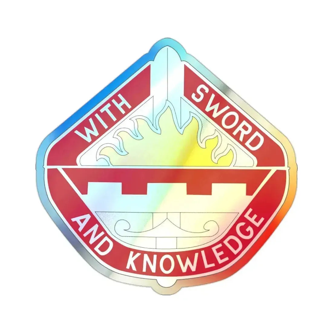 1401 Engineer Battalion (U.S. Army) Holographic STICKER Die-Cut Vinyl Decal 2 Inch - The Sticker Space