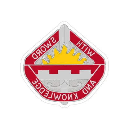 1401 Engineer Battalion (U.S. Army) REVERSE PRINT Transparent Die-Cut STICKER 3 Inch Die-Cut Transparent - The Sticker Space