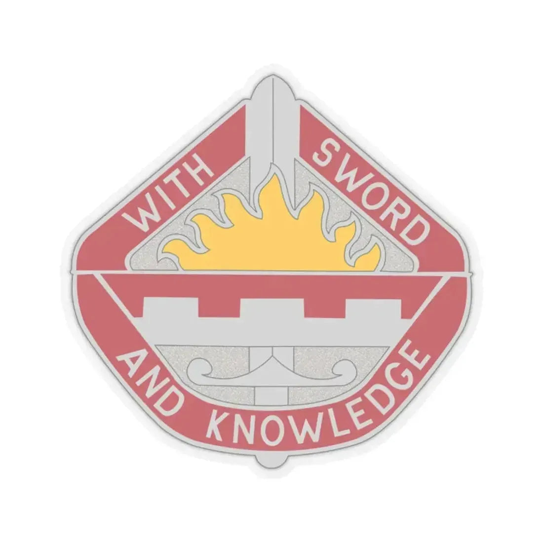 1401 Engineer Battalion (U.S. Army) STICKER Vinyl Kiss-Cut Decal 2 Inch Transparent - The Sticker Space