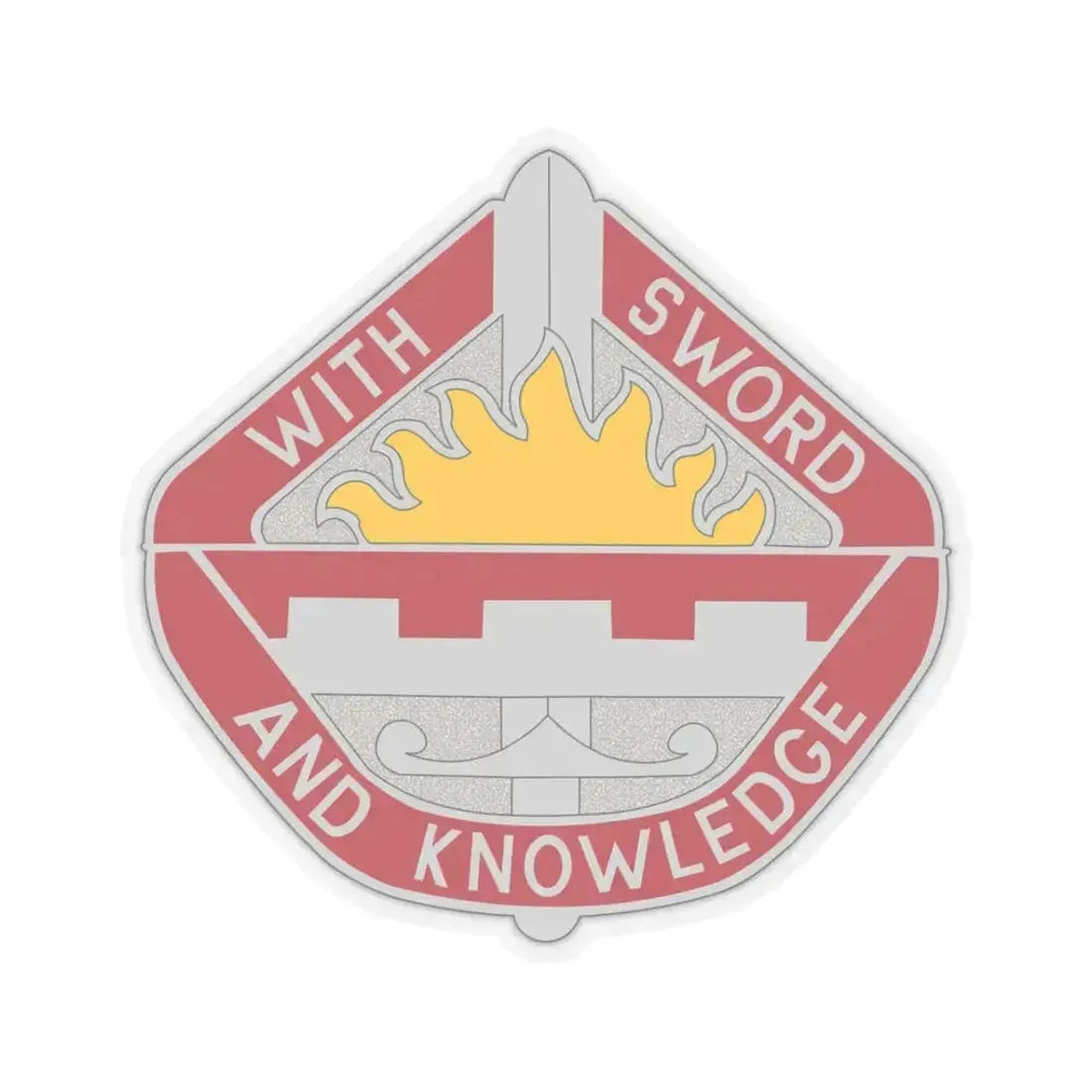 1401 Engineer Battalion (U.S. Army) STICKER Vinyl Kiss-Cut Decal 3 Inch Transparent - The Sticker Space