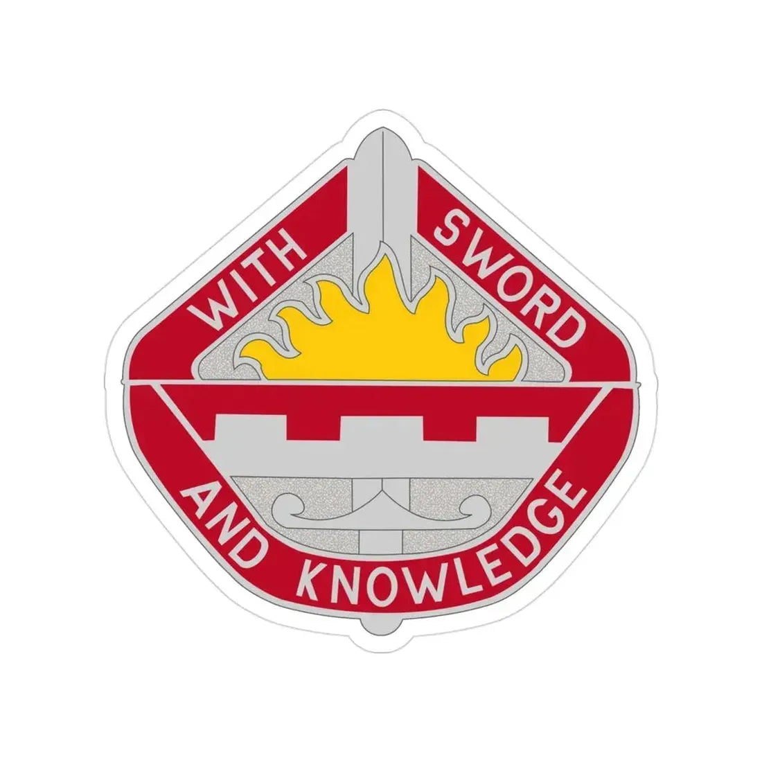 1401 Engineer Battalion (U.S. Army) Transparent STICKER Die-Cut Vinyl Decal 3 Inch - The Sticker Space