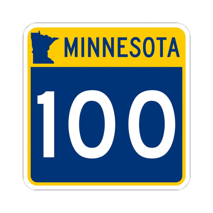 MN-100 (Minnesota) (Road Sign) STICKER Vinyl Kiss-Cut Decal