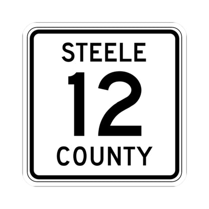 Steele County Route 12 MN (Minnesota) (Road Sign) STICKER Vinyl Kiss-Cut Decal