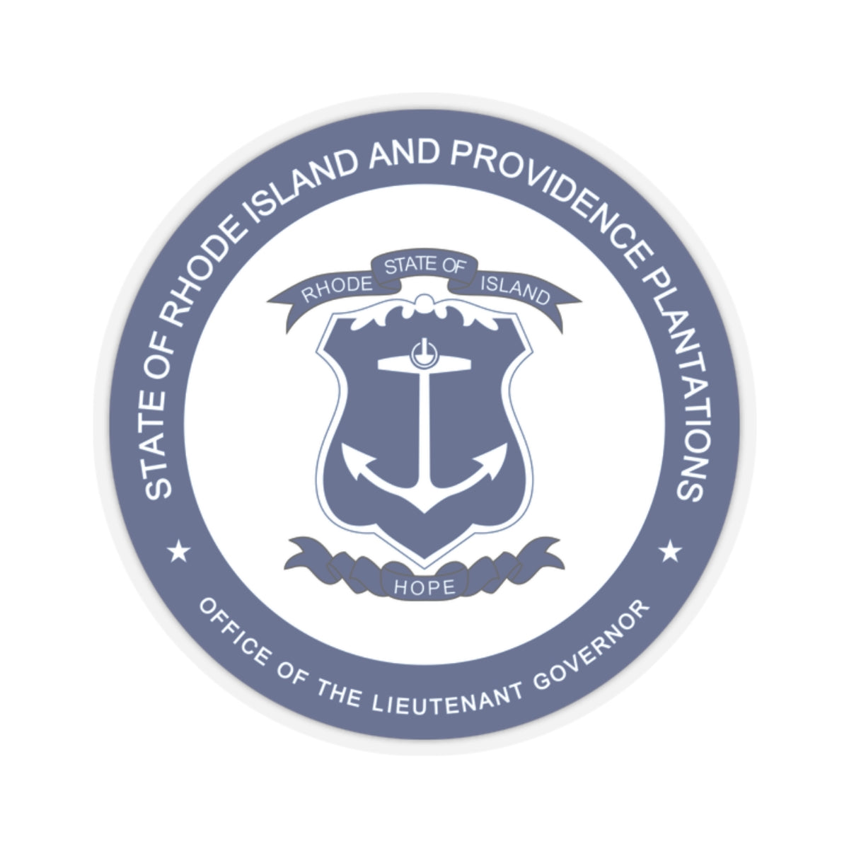 Seal of the Lieutenant Governor of Rhode Island - STICKER Vinyl Kiss-Cut Decal