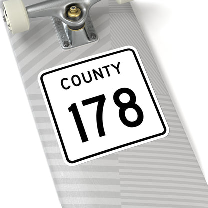 County 178 square (Minnesota) (Road Sign) STICKER Vinyl Kiss-Cut Decal