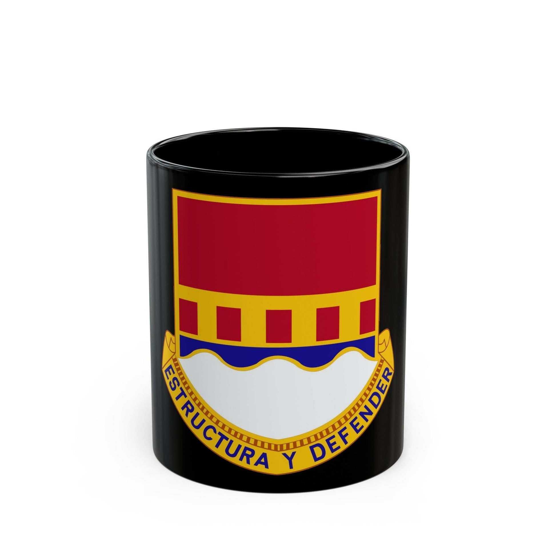 1402 Engineer Battalion (U.S. Army) Black Coffee Mug-11oz-The Sticker Space