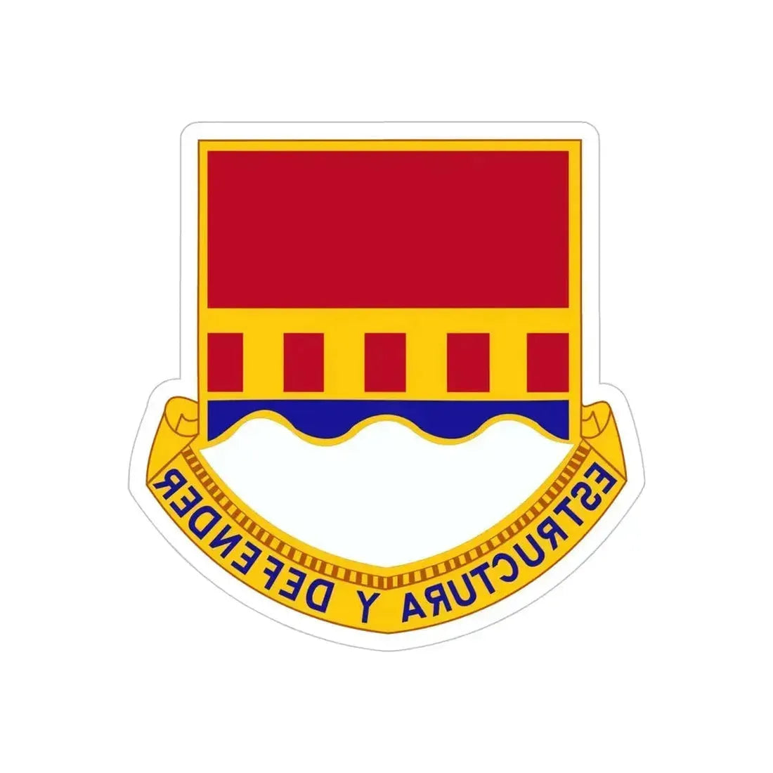 1402 Engineer Battalion (U.S. Army) REVERSE PRINT Transparent Die-Cut STICKER - The Sticker Space