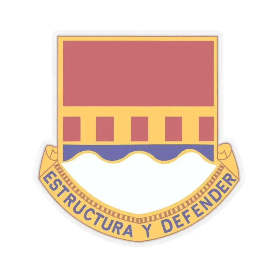 1402 Engineer Battalion (U.S. Army) STICKER Vinyl Kiss-Cut Decal 2 Inch Transparent - The Sticker Space