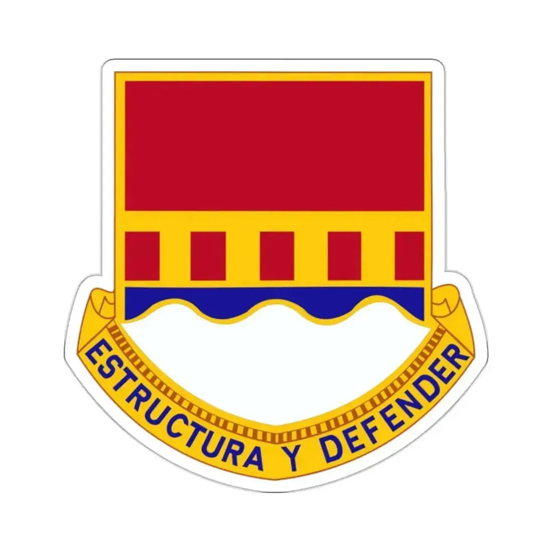 1402 Engineer Battalion (U.S. Army) STICKER Vinyl Kiss-Cut Decal 2 Inch White - The Sticker Space