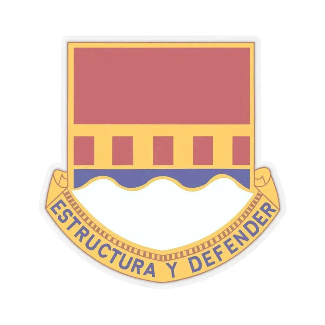 1402 Engineer Battalion (U.S. Army) STICKER Vinyl Kiss-Cut Decal 3 Inch Transparent - The Sticker Space