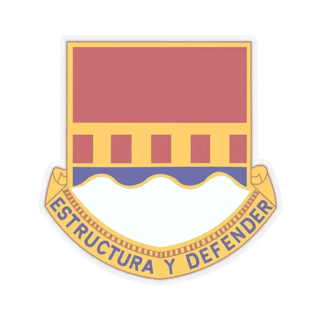 1402 Engineer Battalion (U.S. Army) STICKER Vinyl Kiss-Cut Decal 6 Inch Transparent - The Sticker Space