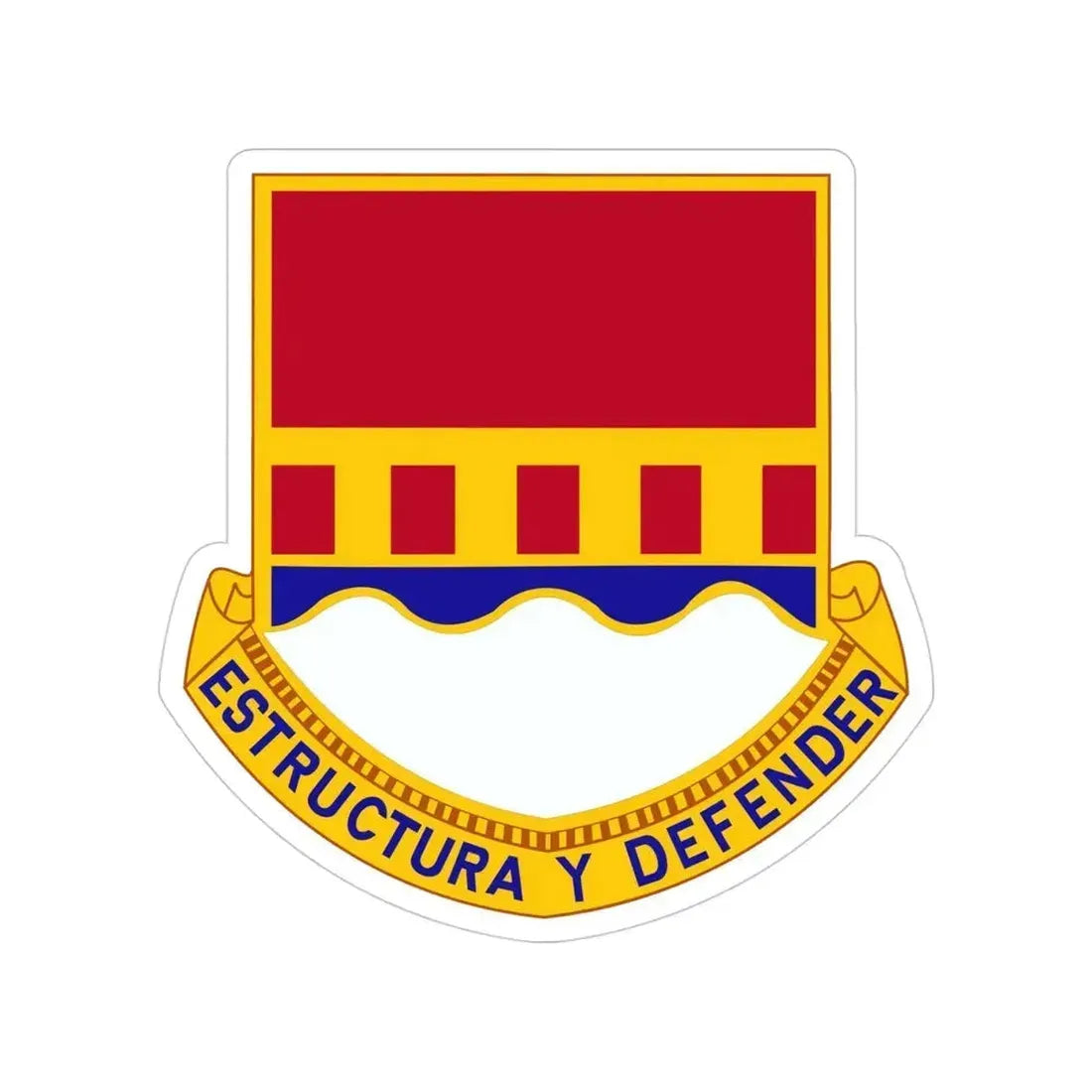 1402 Engineer Battalion (U.S. Army) Transparent STICKER Die-Cut Vinyl Decal 4 Inch - The Sticker Space