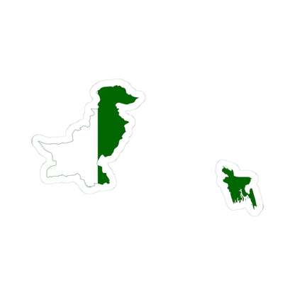 Flag-map of the Dominion of Pakistan (Pakistan) STICKER Vinyl Kiss-Cut Decal