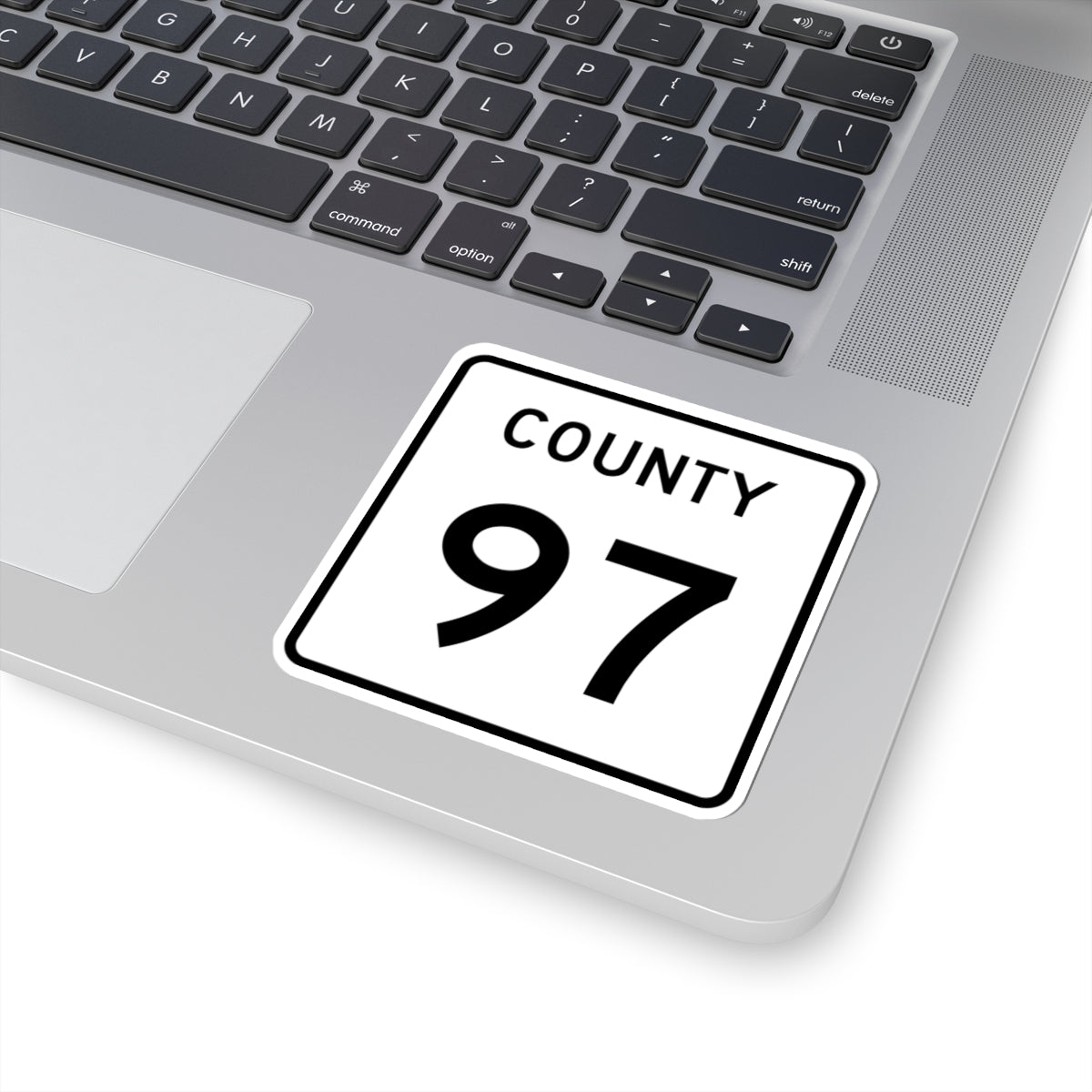 County 97 square (Minnesota) (Road Sign) STICKER Vinyl Kiss-Cut Decal