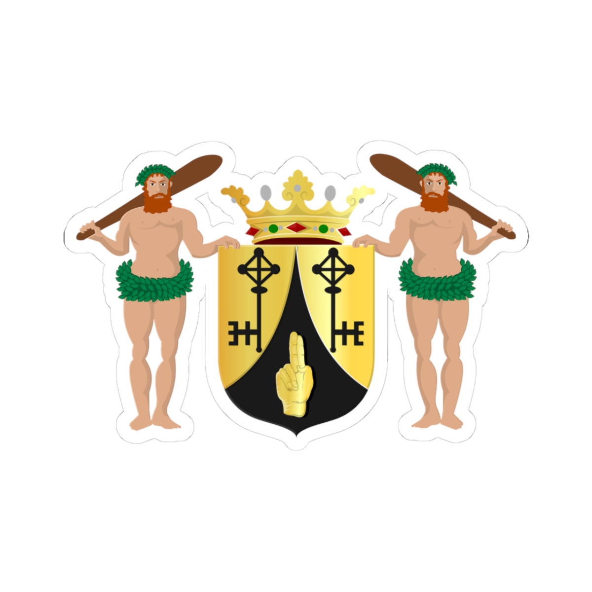 Anloo wapen 1932 (Netherlands) (Coat of Arms) STICKER Vinyl Kiss-Cut Decal